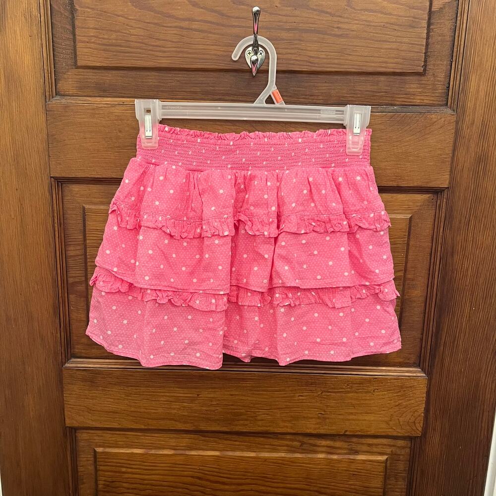LoveShackFancy Girl's Pink Polka Dot Skirt sz 10Y $115